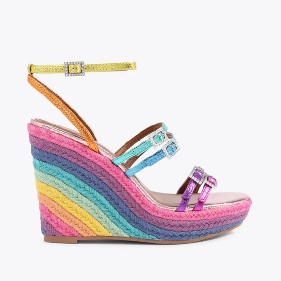 KURT GEIGER LONDON PIERRA WEDGE HEEL - Picture 2 of 9